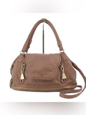 See by Chloé Cherry 2-Way Brown Leather Bag w/COA